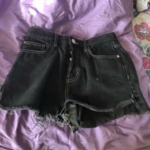 Current/Elliott Dark wash jean shorts w/ buttons